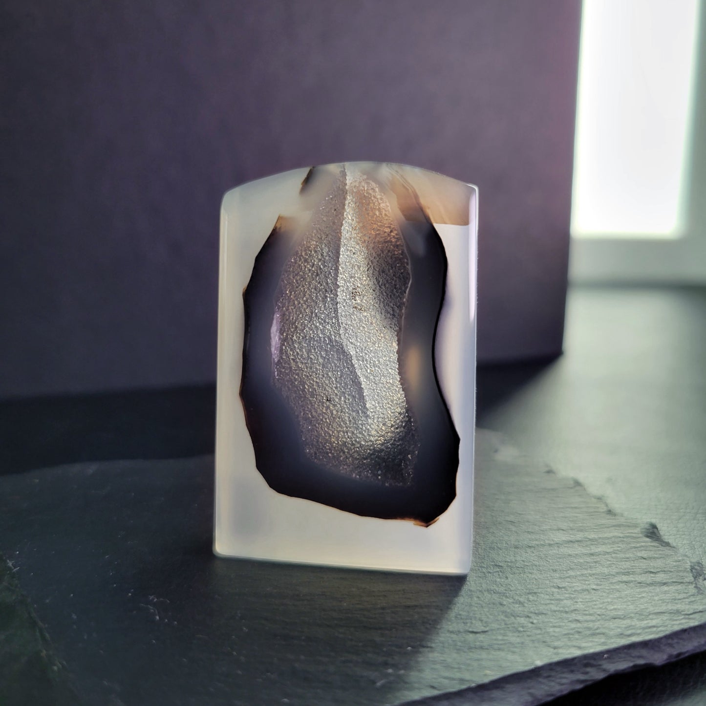 Agate with Crystals Pendant