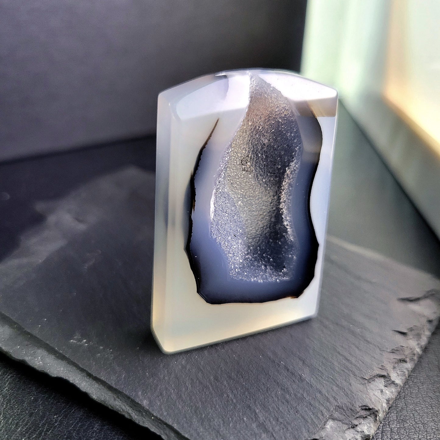 Agate with Crystals Pendant