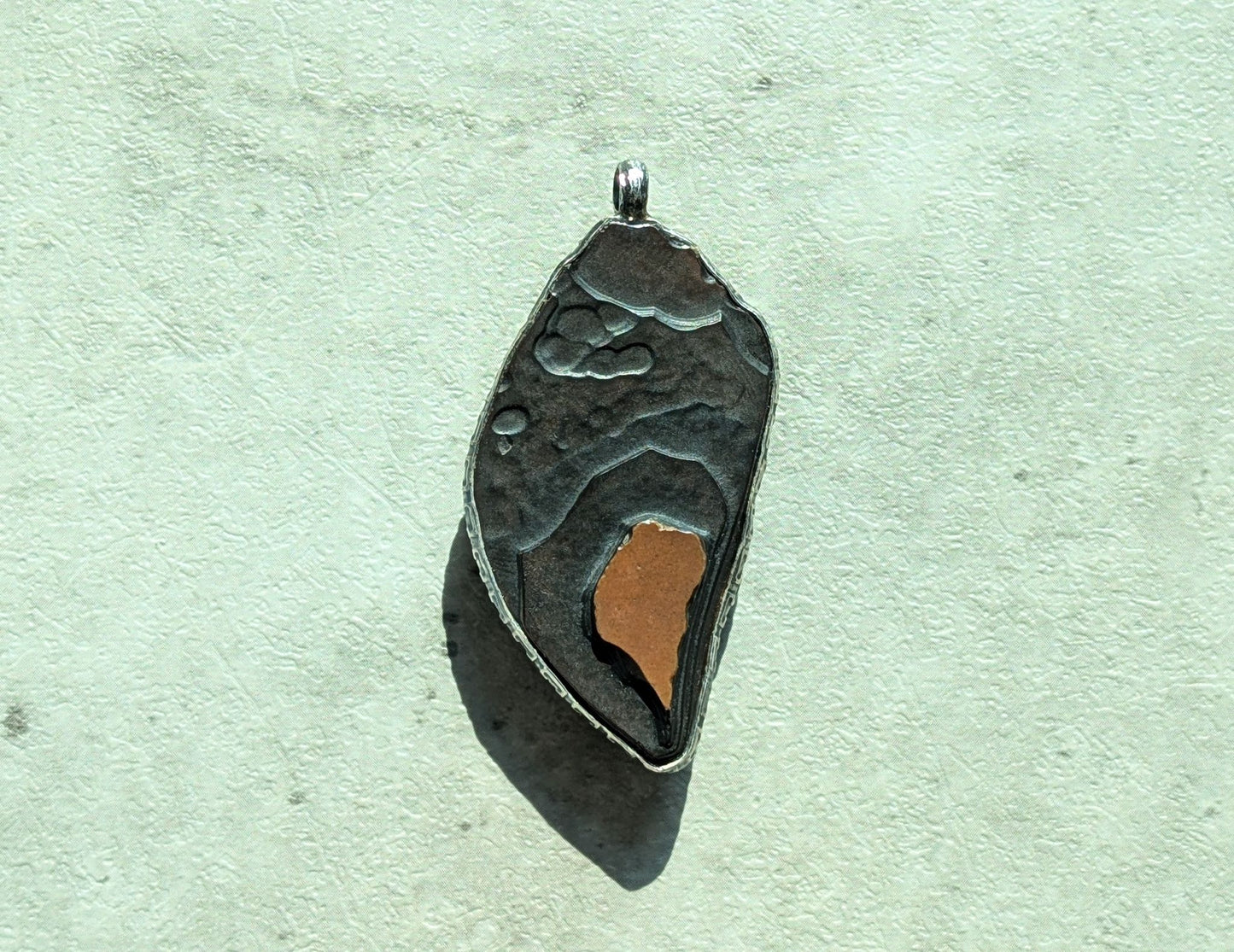 Gobi Stone Silver Pendant